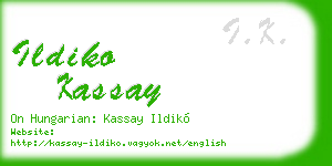 ildiko kassay business card